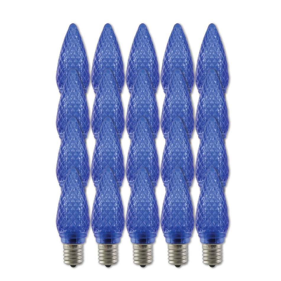 Aurio C9 E17 0.5W Retrofit Light Bulbs BLINKER 25pcs/box Blue & Green