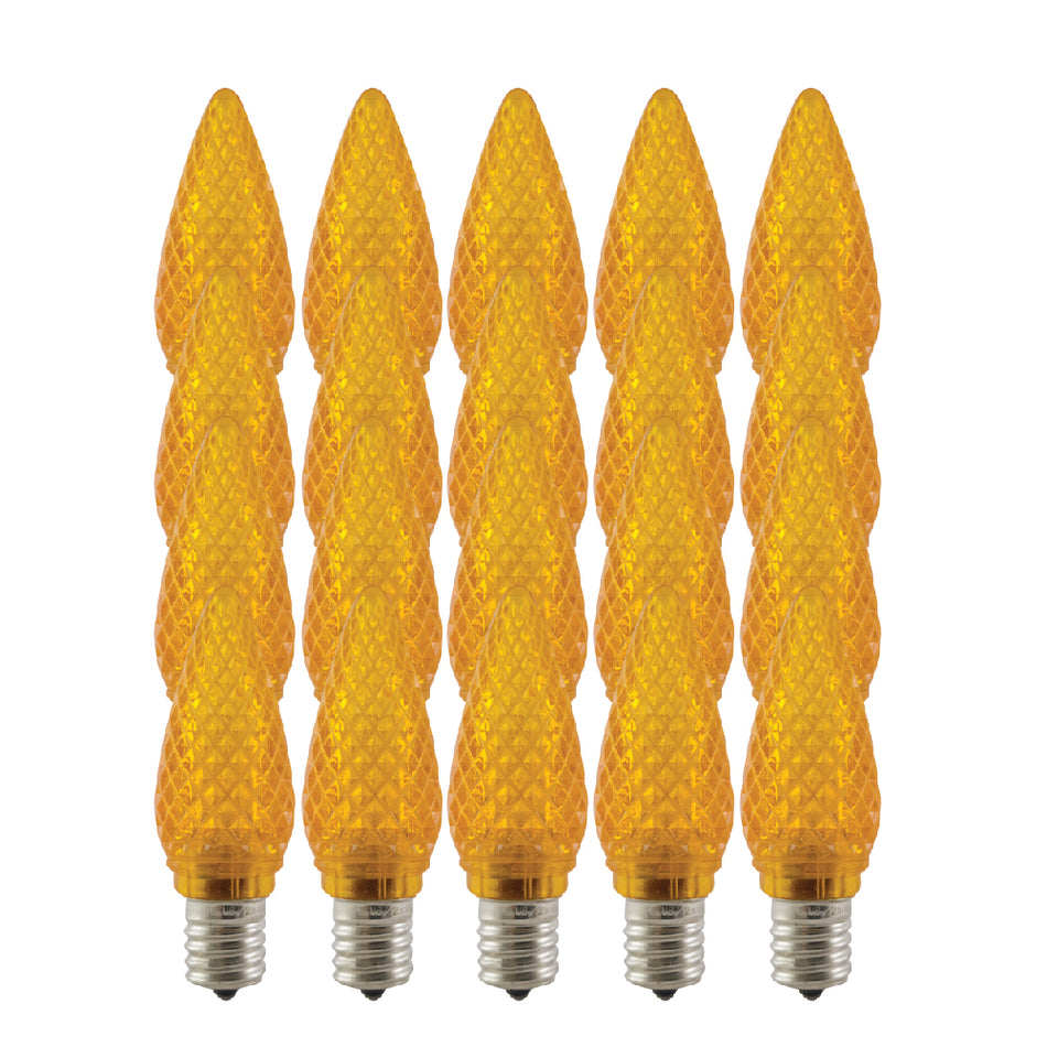 Aurio C9 E17 0.5W Retrofit Light Bulbs BLINKER 25pcs/box Orange
