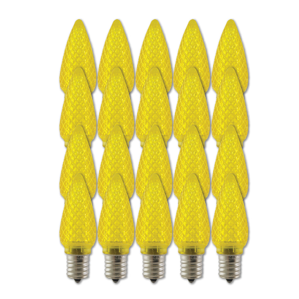Aurio C9 E17 0.5W Retrofit Light Bulbs 25pcs/box Yellow