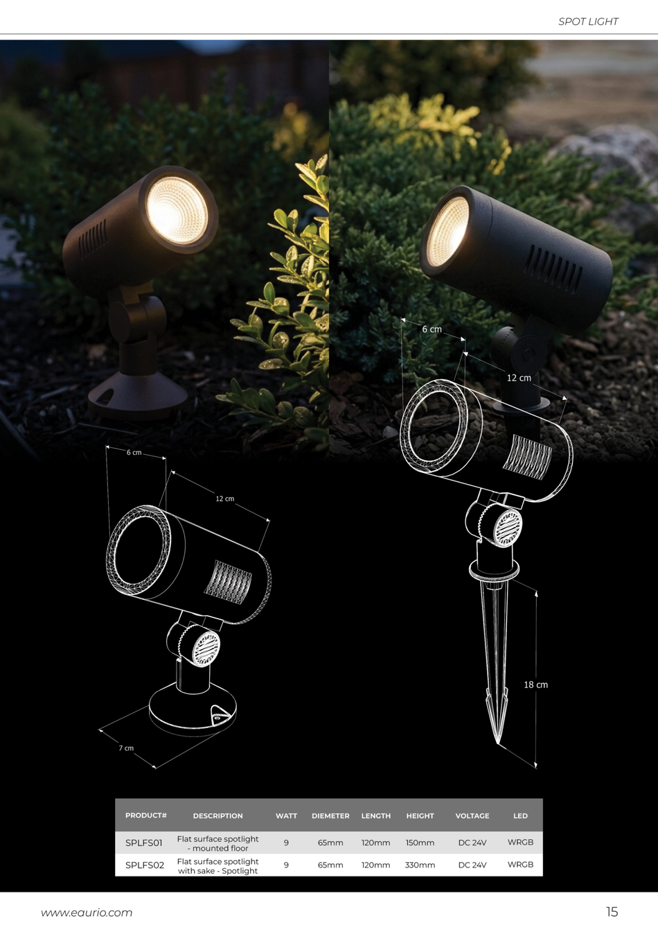 AurioTek WRGB Smart Spotlight with Ground Stake