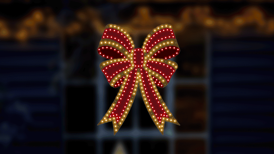 Aurio Hi-Vibrant 16″ LED Lighted Bow Decoration