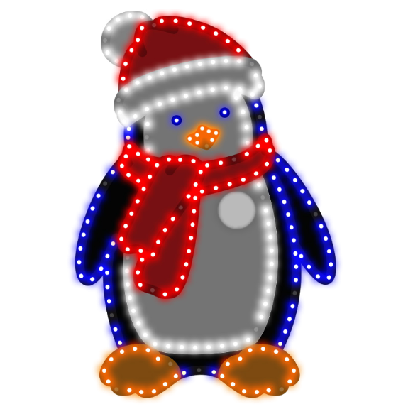Aurio Hi-Vibrant 16″ LED Penguin Holiday Decoration