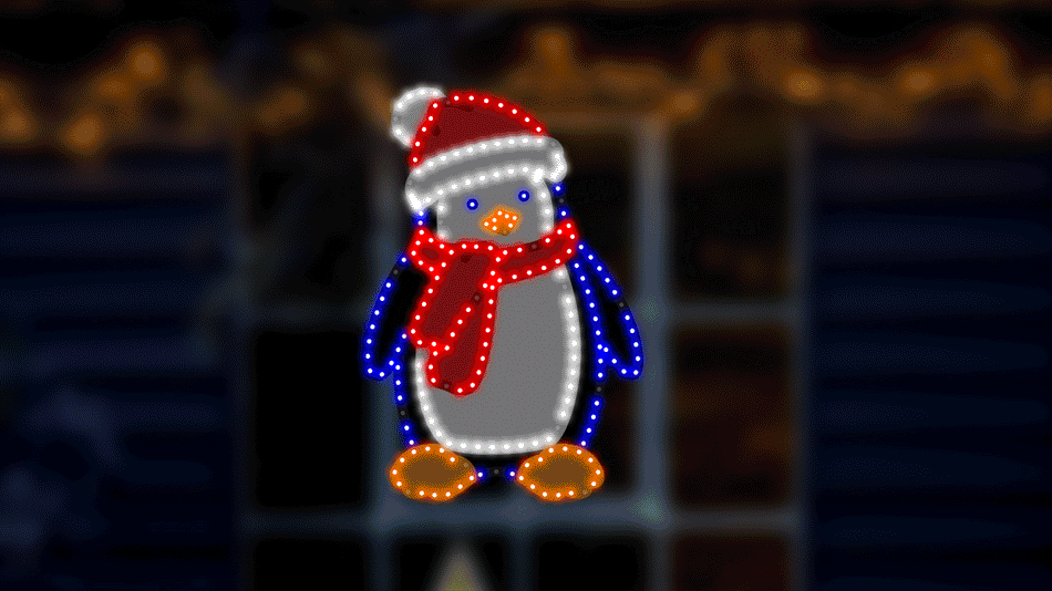Aurio Hi-Vibrant 16″ LED Penguin Holiday Decoration