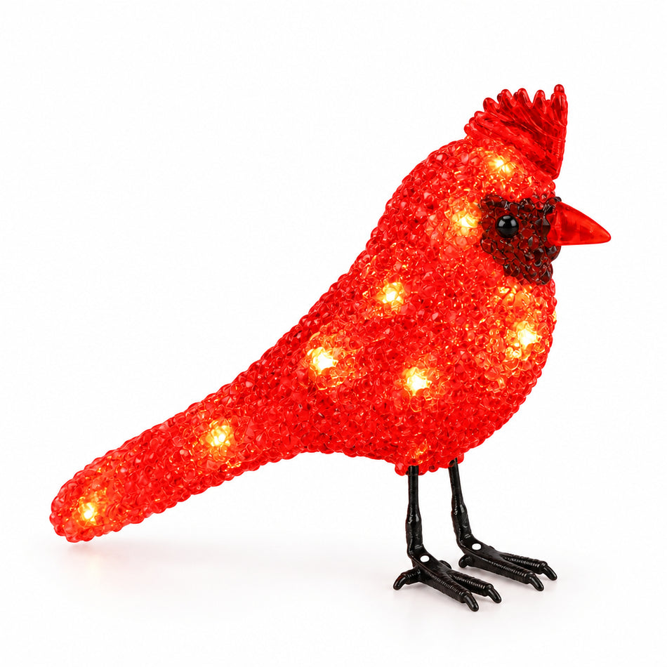 Aurio 6 IN Christmas Red Cardinal w/ Clipped Feet