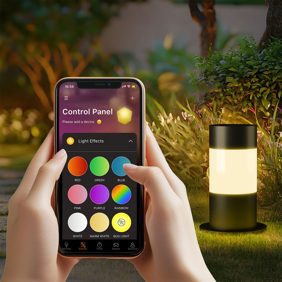 Aurio S&E 10 in Column Pathway Light with Speaker
