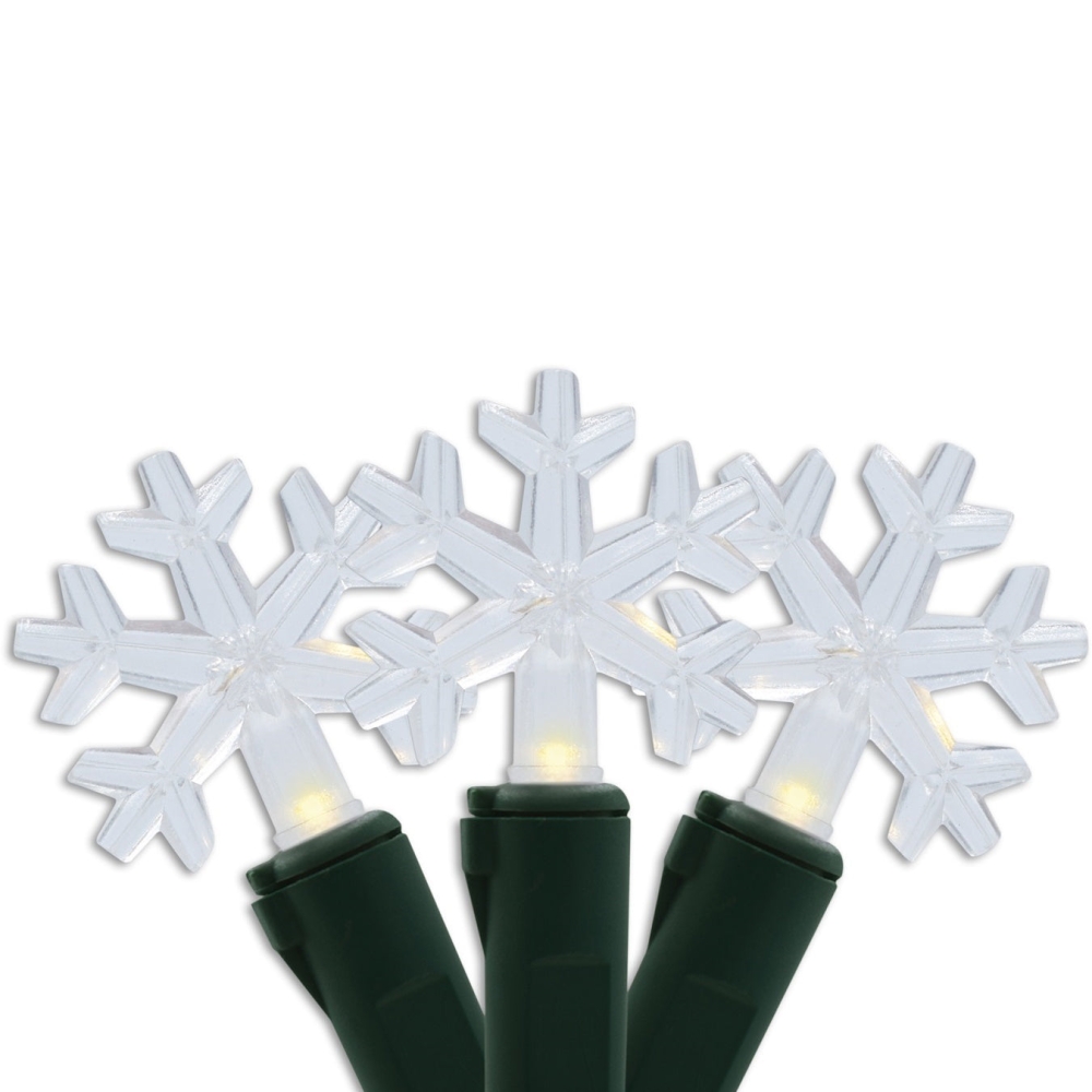 Aurio Snowflake Christmas Light Set 50 LED WW