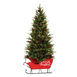 Aurio 5FT Green Mountain Fir Tree in Sleigh