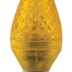 Aurio Lighting LED C7 Light Bulbs, E12, .35-1.2W, 25 Pack ORANGE