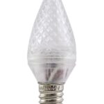 Aurio Lighting LED C7 Light Bulbs, E12, .35-1.2W, 25 Pack WARM WHITE