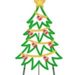 Aurio Super Hi-Vibrant 3' LED Lighted Tree Decoration