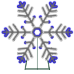 Aurio Hi-Vibrant 16 IN Snowflake #4 (Twinkling Warm White & Pure White)