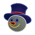 AurioTek 18 IN Snowman Face with Integrated WRGB Strip Light