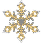 Aurio Super Hi-Vibrant 3' LED Lighted Snowflake Decoration