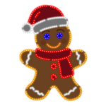 Aurio Hi-Vibrant 16" LED Gingerbread Man Holiday Decoration