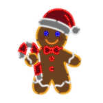 Aurio Hi-Vibrant 24" LED Gingerbread Man Holiday Decoration (#2)