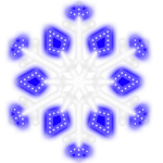 Aurio Hi-Vibrant 16 IN Snowflake #1 (Twinkling Blue & Pure White)