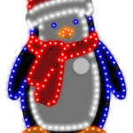 Aurio Hi-Vibrant 16" LED Penguin Holiday Decoration