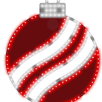 Aurio Hi-Vibrant 16" LED Ornament Decoration (Twinkling Red & Pure White)