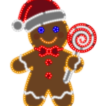 Aurio Hi-Vibrant 24" LED Gingerbread Man #1 Holiday Decoration